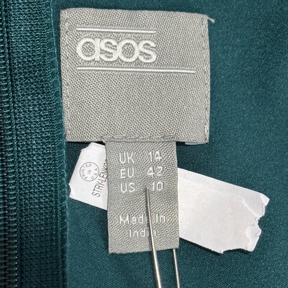 ASOS Green Pleated Maxi Dress - Picture 7 of 8